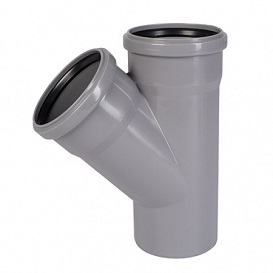 Тройник внутр. канализация D 90x50 угол 45° OSTENDORF