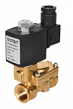 Клапан соленойдный (электромагнитный), непрямого действия, НО, 24 В, G 1/2